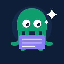 Mascotte del plugin GEO Suite: il polpo che illumina una pagina letta dalle AI